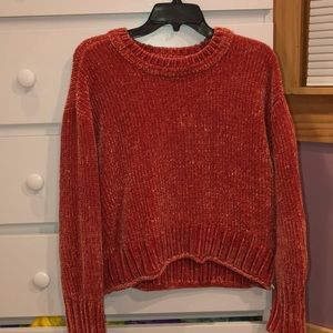 Chenille material sweater
